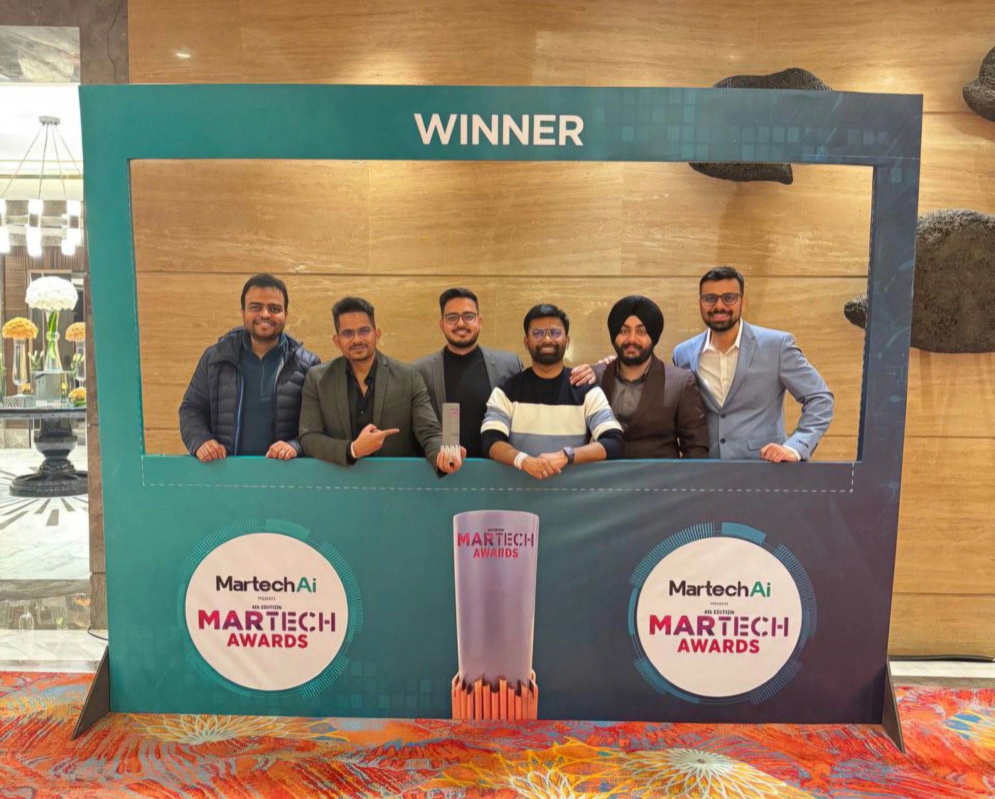 Martech AI Awards — Winner with the Housing.com team